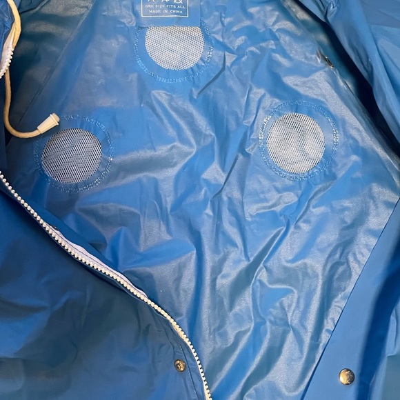 Retro Blue Yachting PVC Rain Jacket O/S - Picture 7 of 14